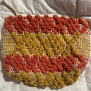 Universal Thread‎ Textured Cosmetic Bag - Red and Yellow